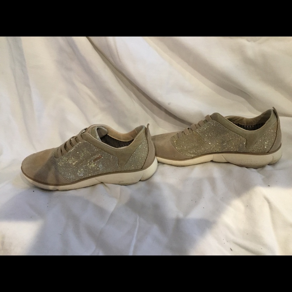 Golden sneakers